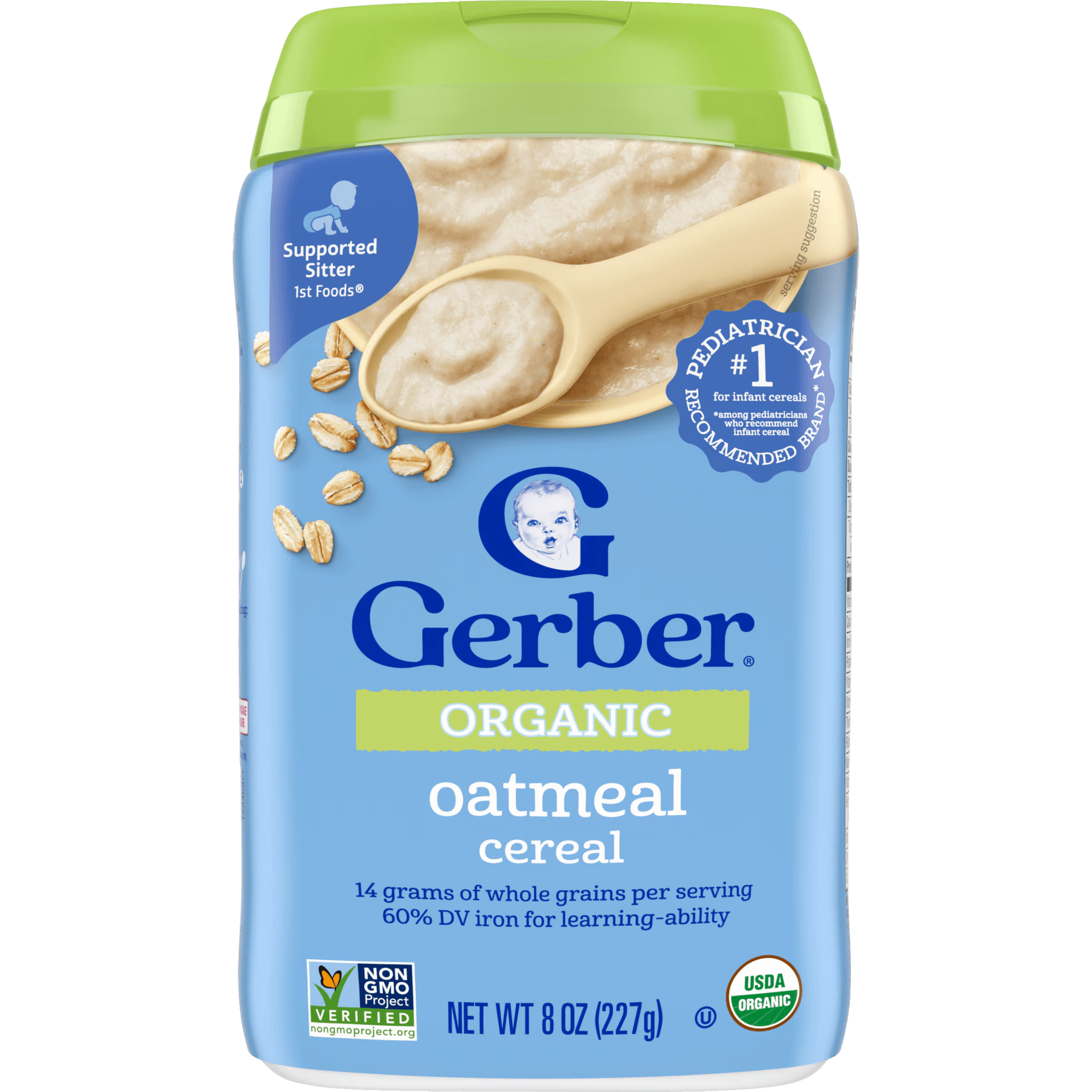 Gerber Organic Single Grain Oatmeal Baby Cereal 227g